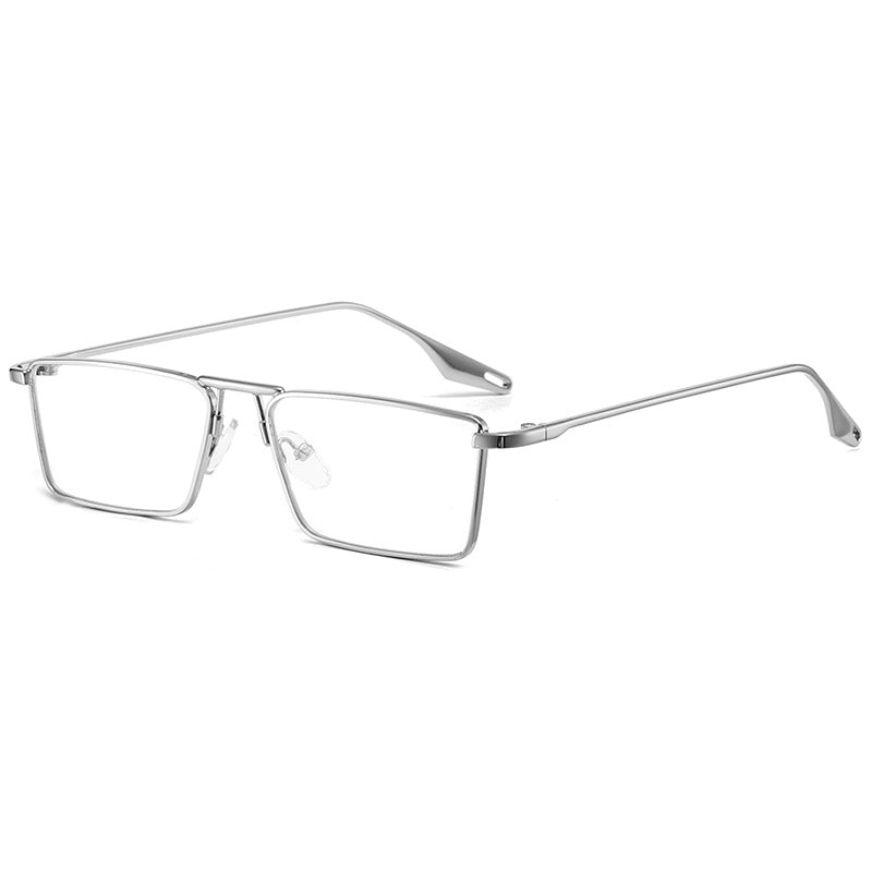 Small Square Box Sunglasses Women's Metal