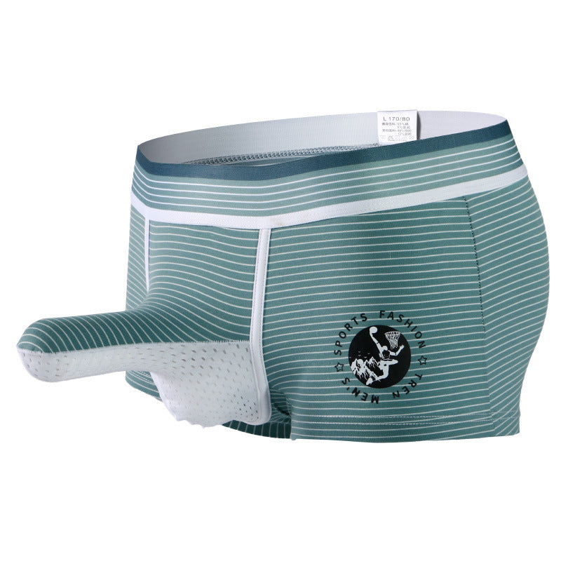 Fashion Striped Bullet Separation Boxer Shorts Men