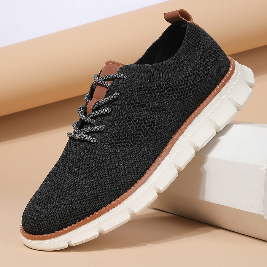 Men's Fashionable Flying Woven Surface Breathable Sneaker