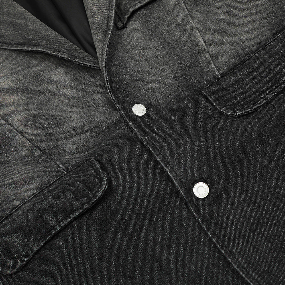 Inkjet Gradient Denim Coat Fashion Brand Men's Clothing