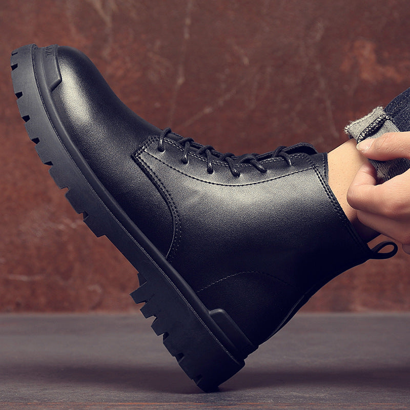 New Men's Casual Leather British Retro Martin Boots