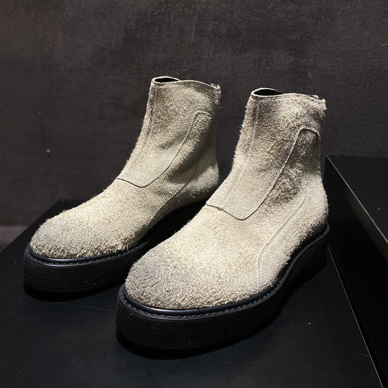 Leather Martin Boots Men's British Style Mid-boots