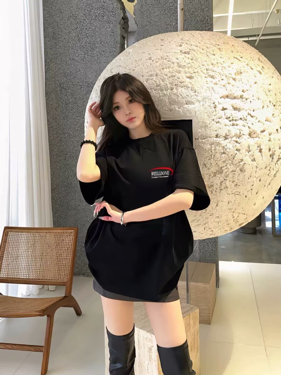 American Fashion Brand Letter Print Short-sleeve T-shirt