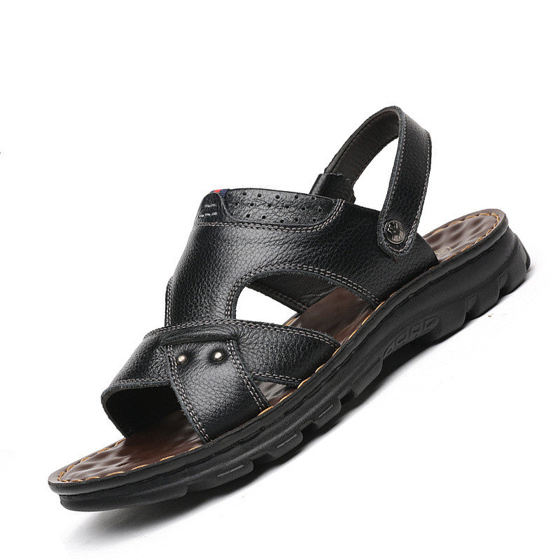 Men's Outdoor Leather Beach Shoes, Men's Leather Cool