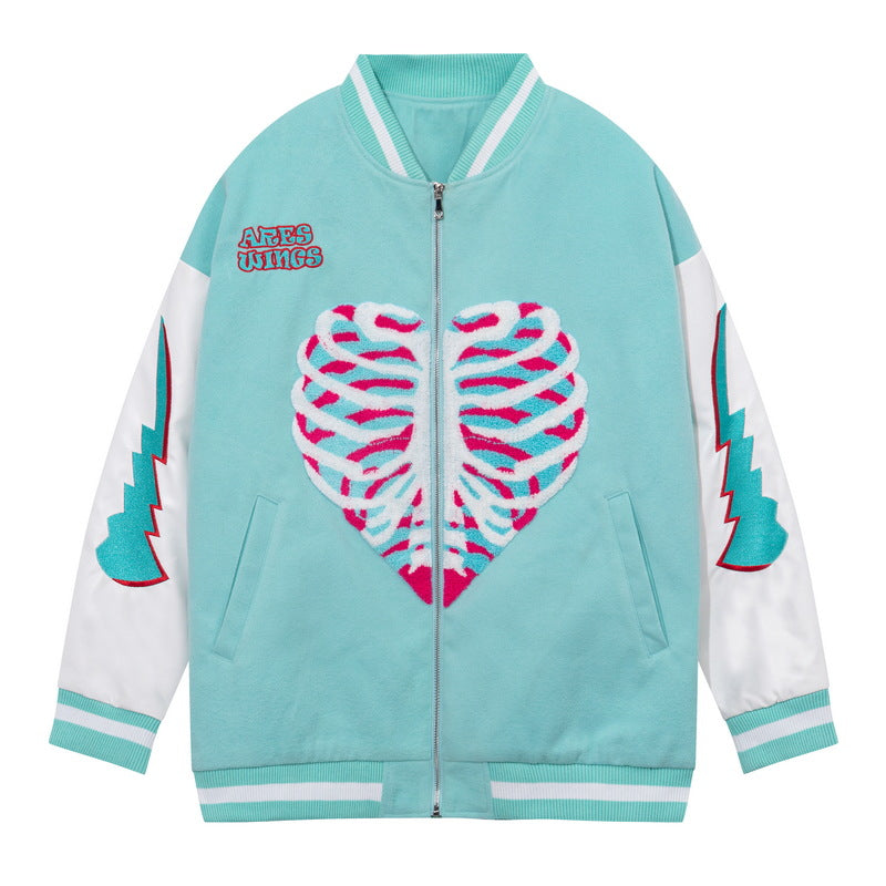 American High Street Retro Baseball Uniform Casual Loose