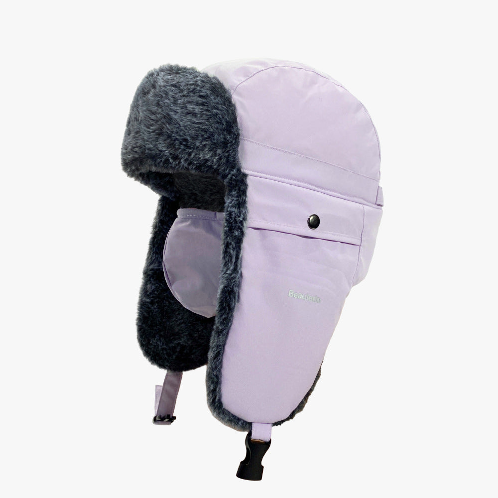 Women's Korean-style Retro Ushanka Fleece-lined Thickened Outdoor Riding