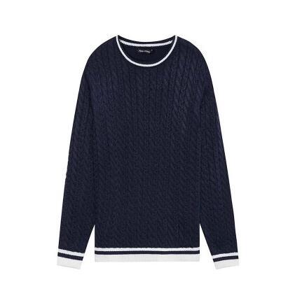 solid Long sleeve sweater men