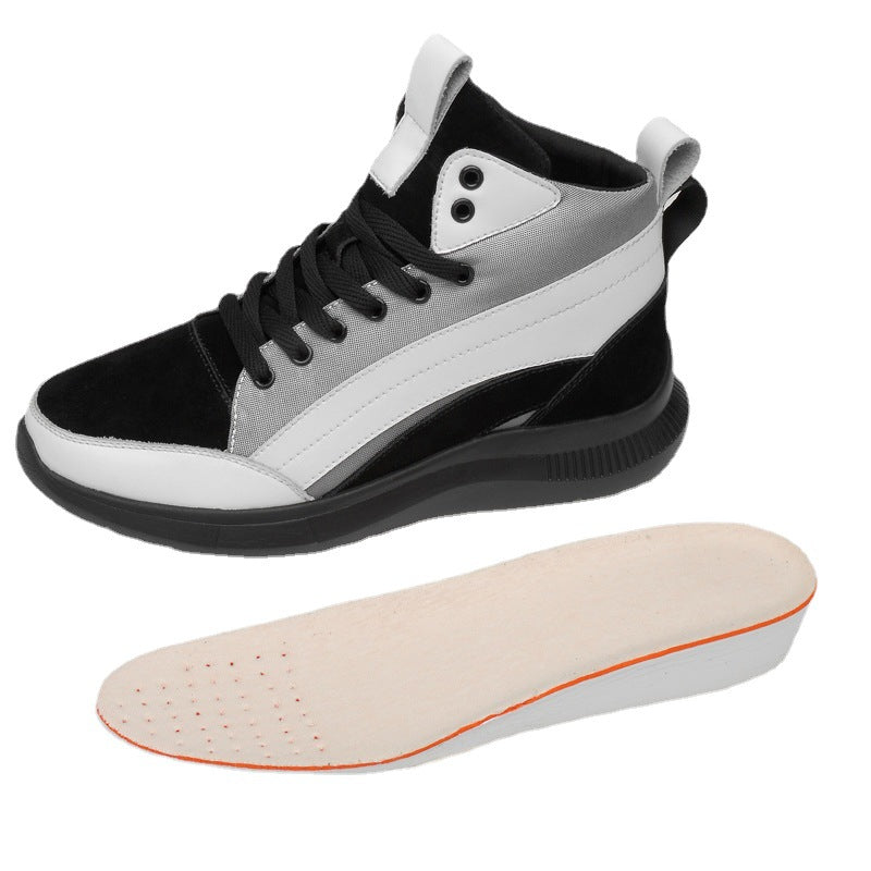 Height Increasing 6 Autumn And Winter Invisible Height Increasing Insole 8CM Men's Shoes