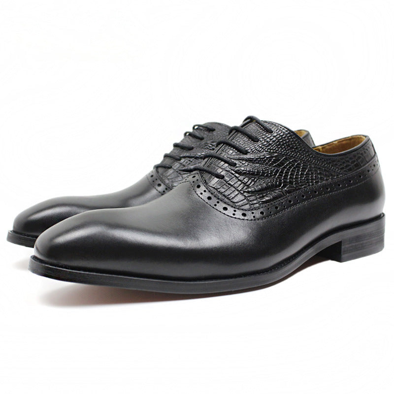 Fashion Top Layer Cowhide Business Leather Shoes