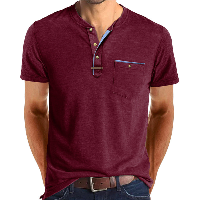 Men's Short-sleeved T-shirt Casual Crew Neck Top