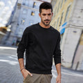 Stitching pullover round neck sweater men