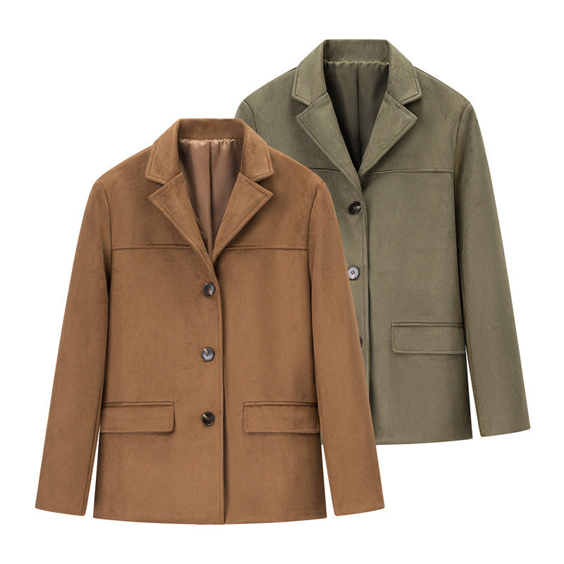 Loose Pockets Male Long Sleeve Suit Coat