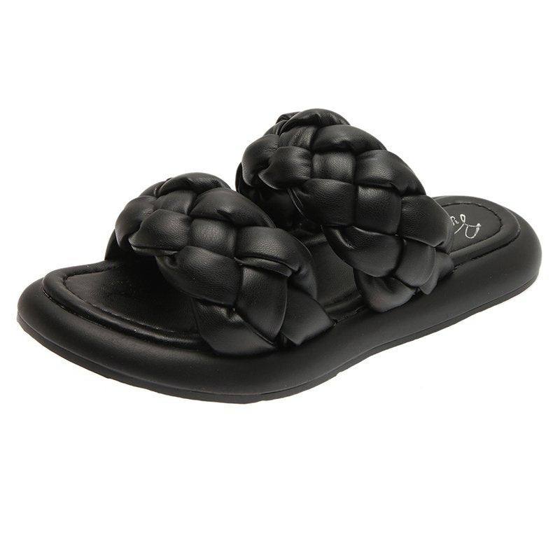 Sandals For Women To Wear In Summer New Korean Students Flat Knitting