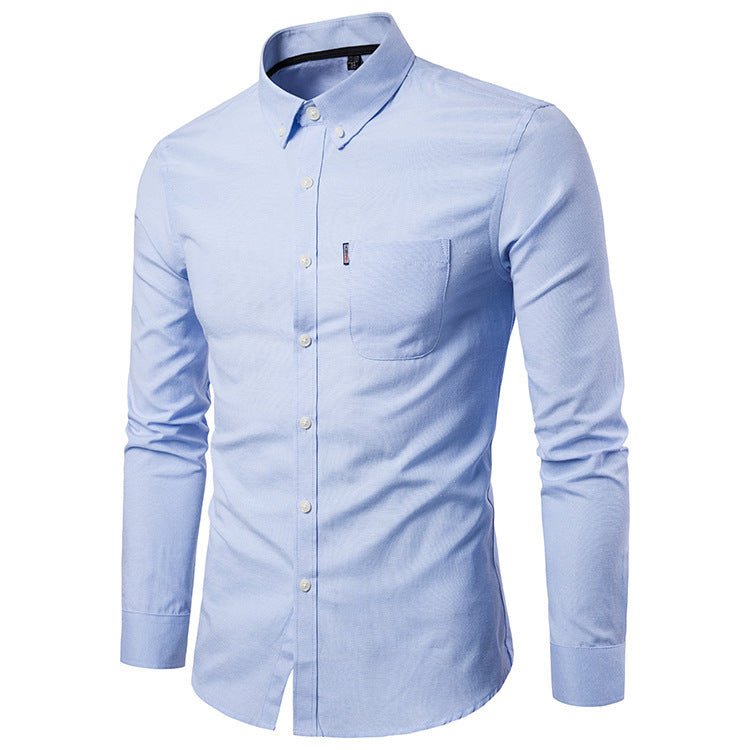 Men Slim Long Sleeve Dress Shirt