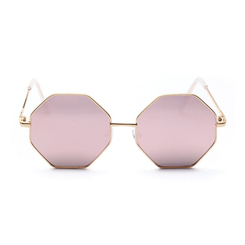 Diamond Polygon Color Clear Lens Sunglasses