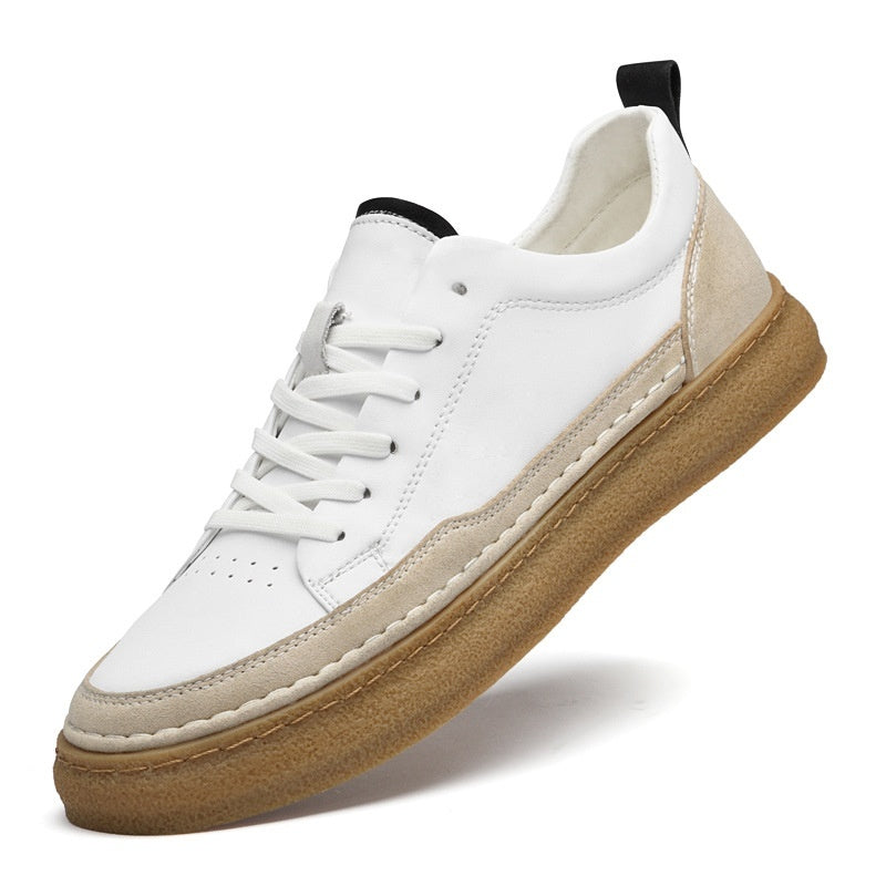 Hand-stitched Casual Shoes Leather Sneakers Soft Sole