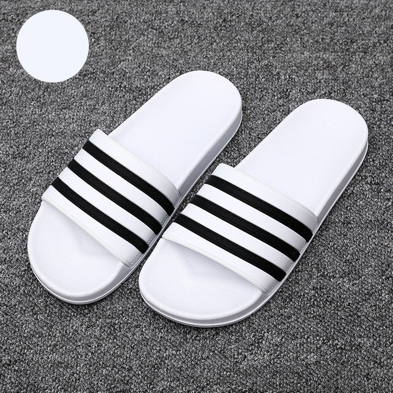 Slippers Home Indoor Bathroom Non-Slip Bathing Soft Striped Sandals And Slippers