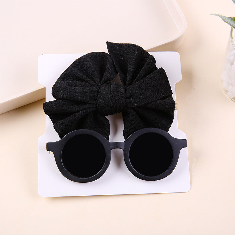 Children's Summer Sunglasses Two-piece Set