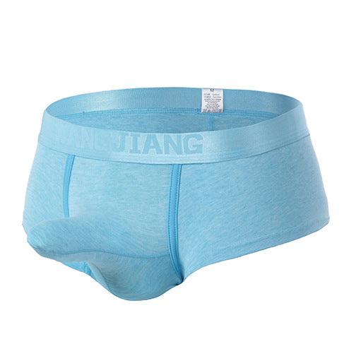Men's Low Waist Solid Color Cotton Breathable Comfortable Boxers Underwear Boxer