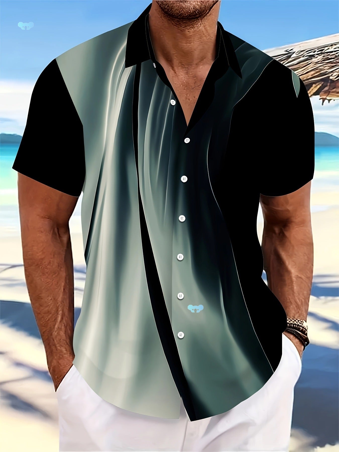 Men's T-shirt Color Series 3D Printed Short Sleeve