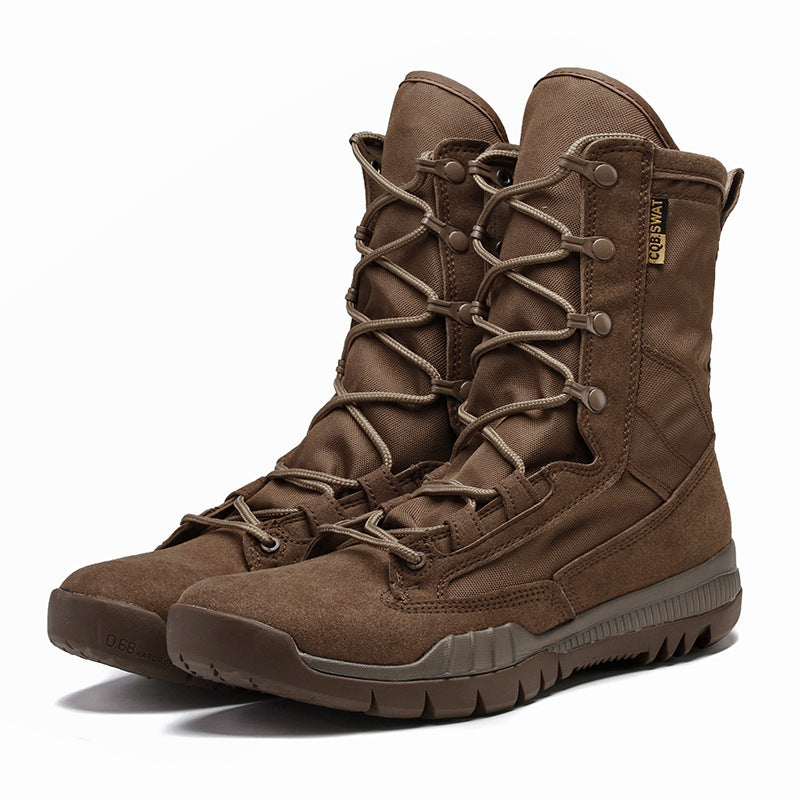Light And Breathable High-top Cross-border Large Size Combat Boots