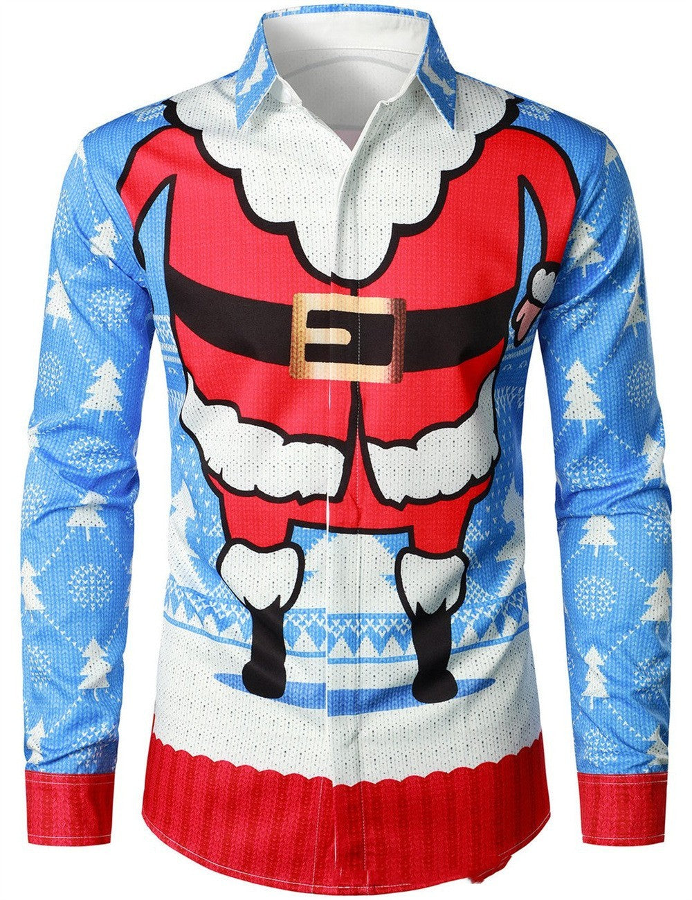 Men's Christmas Digital Printing Casual Shirts