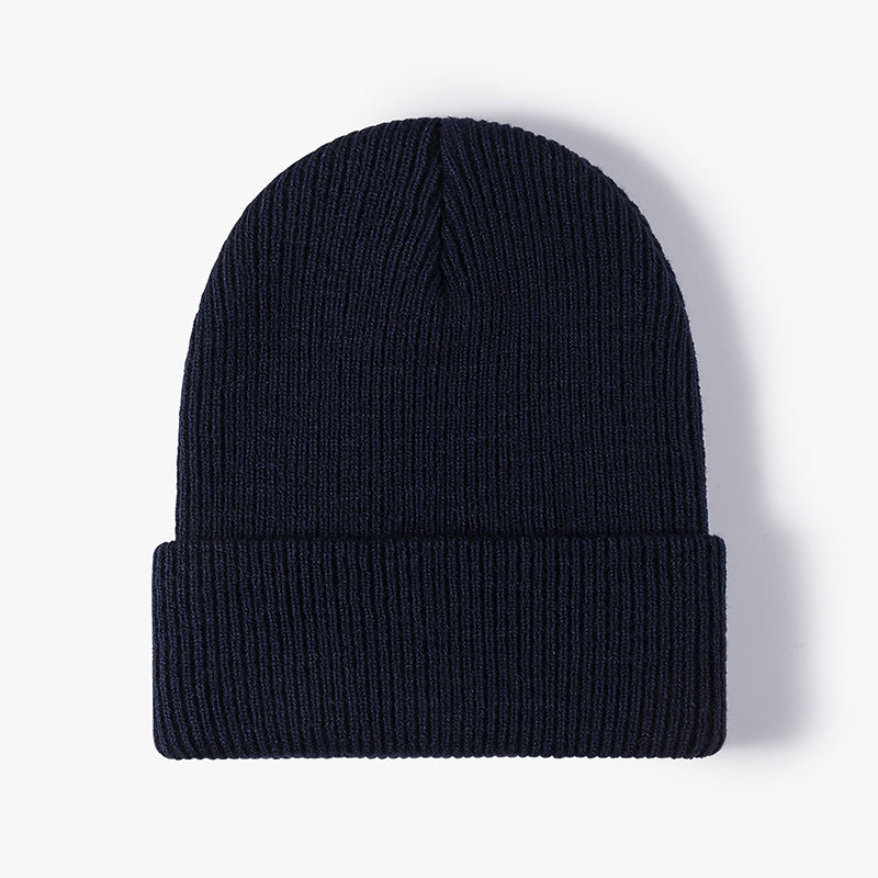 Simple Warm Thick Double Layer Men's Woolen Cap