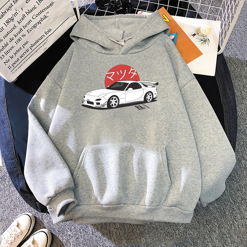 Car Printed Hoodie for men and women