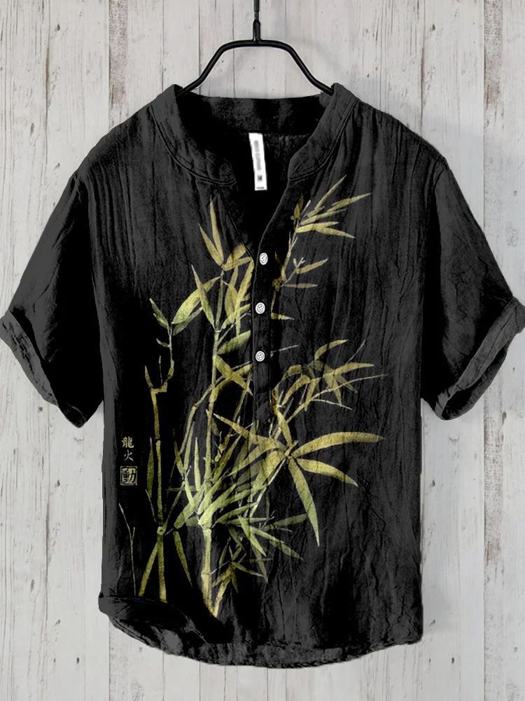 National Bamboo Printing Men's Shirt