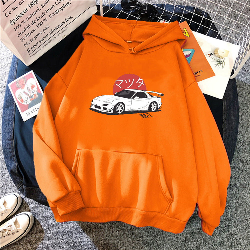 Car Printed Hoodie for men and women