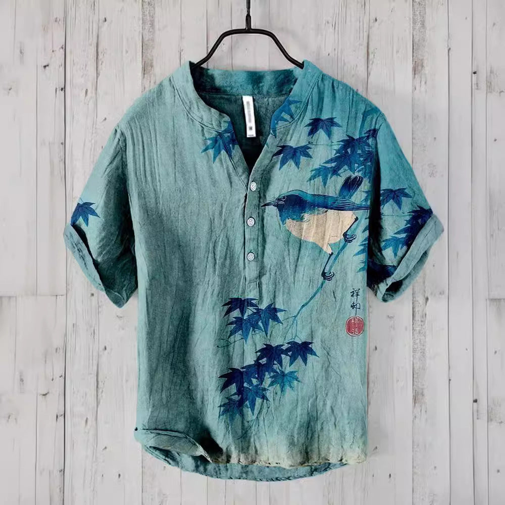 National Bamboo Printing Men's Shirt