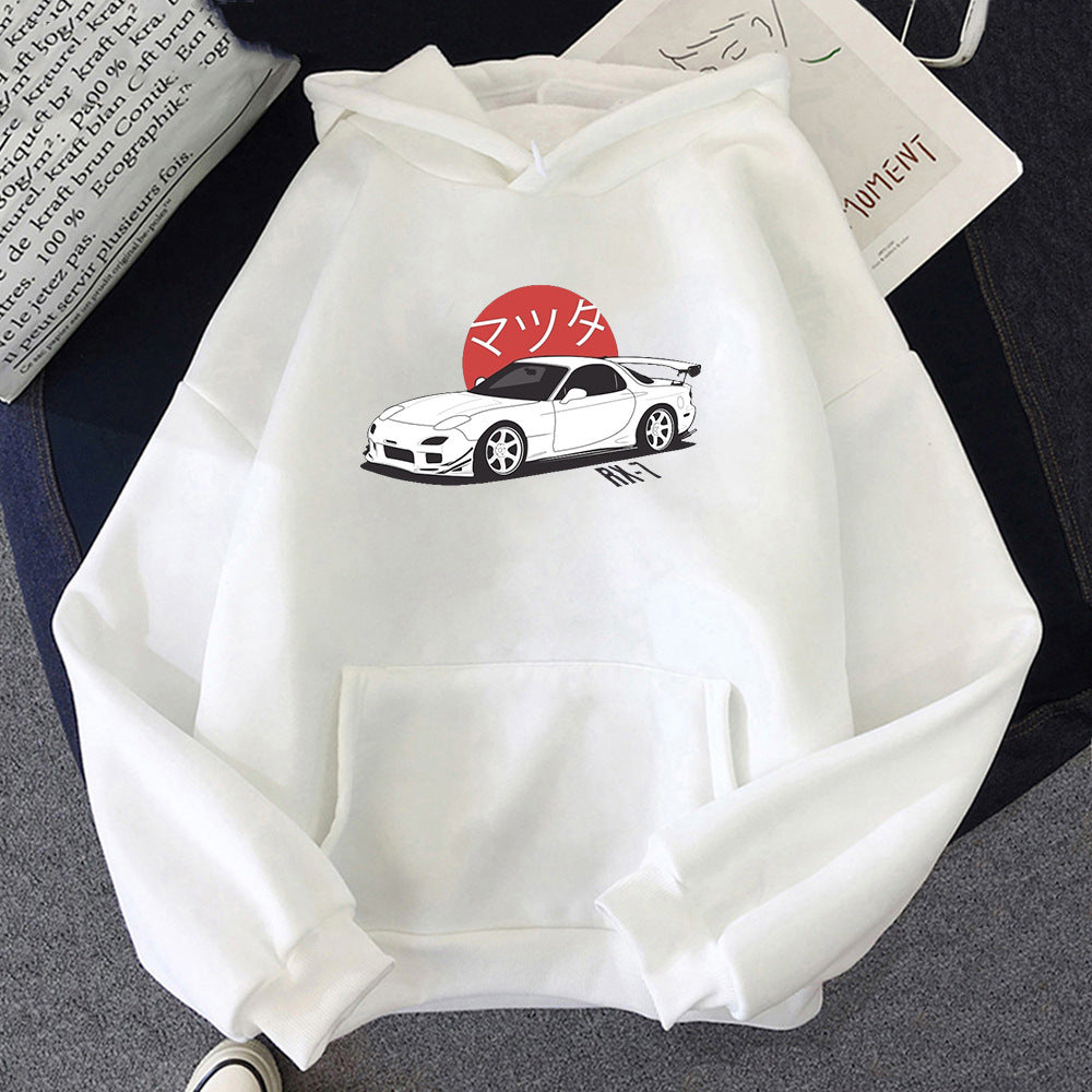 Car Printed Hoodie for men and women