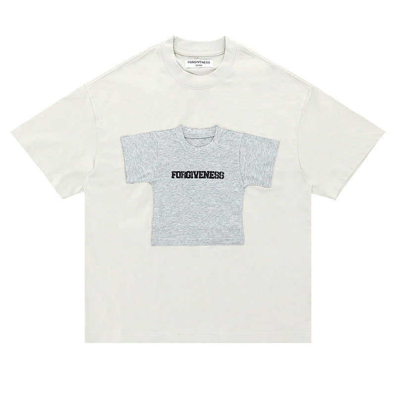 Fun Pocket Decoration Gender-free Loose Short Sleeve t-shirt