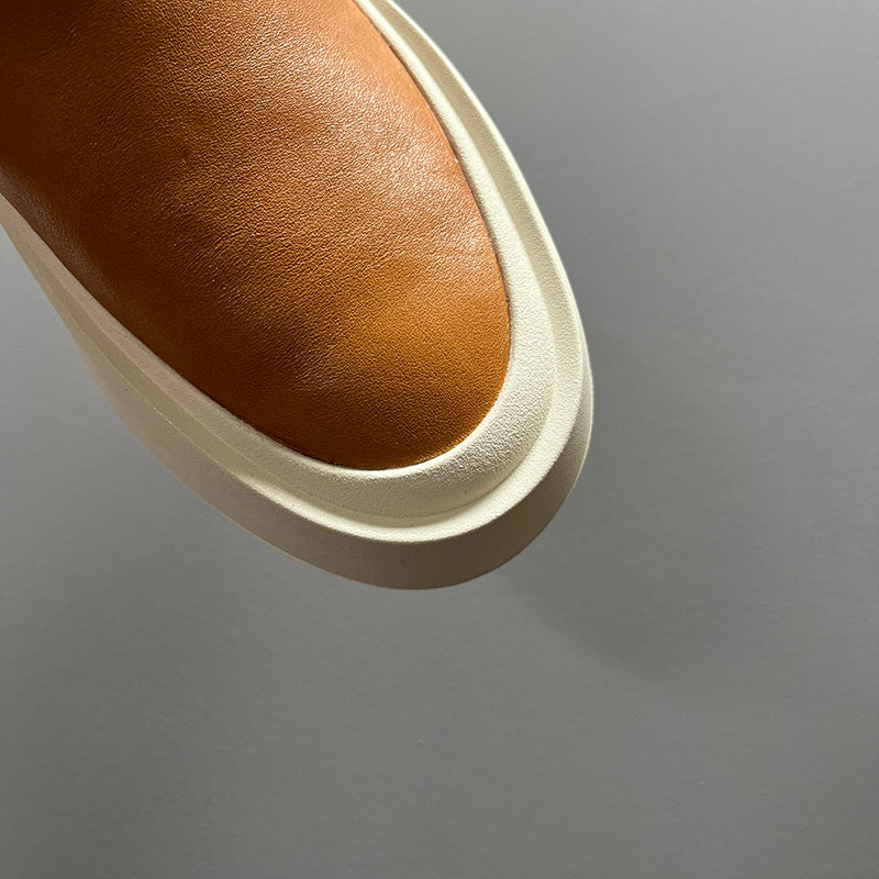 Soft Leather White Soft Bottom Casual Shoes