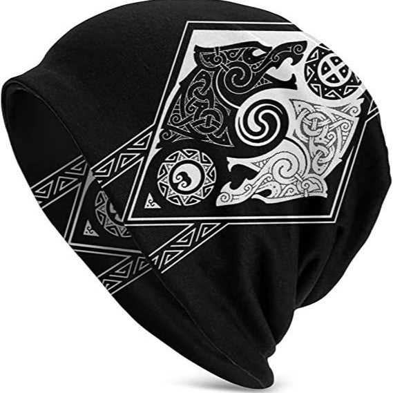 Sleeve Cap Double-layer Elastic Viking Totem Wolf Hipster Street Dance