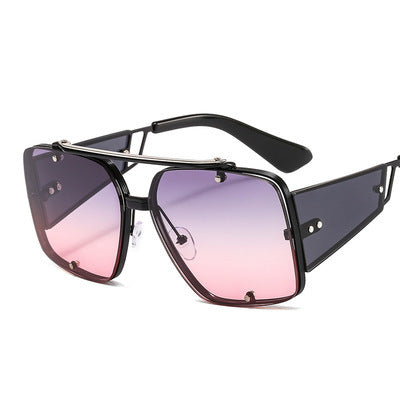 Retro Metal Big Frame Sunglasses