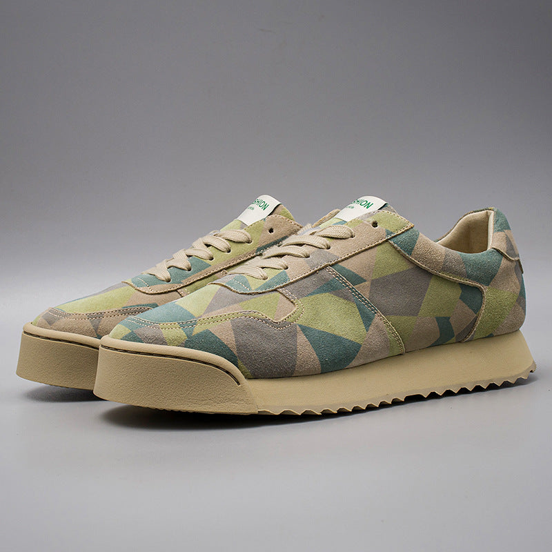 Handmade First Layer Cowhide German Training Shoes Genuine Leather Men's Casual Shoes