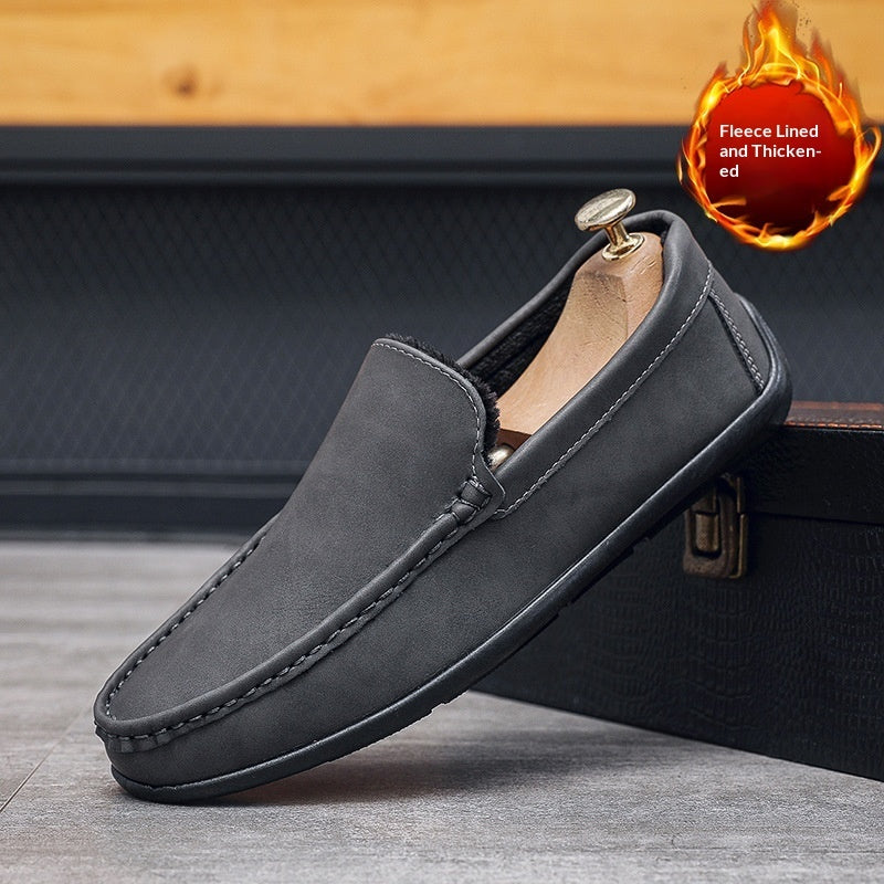 Men's Casual Slip-on Shoes With Soft Soles And Soft Uppers