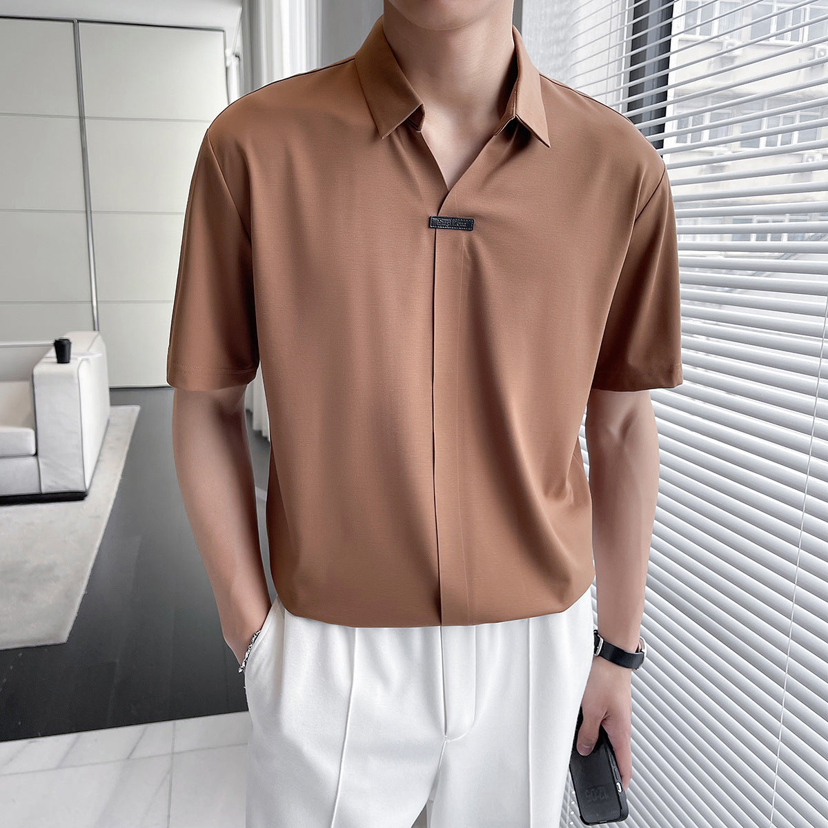 Summer Casual Solid Color Shirt