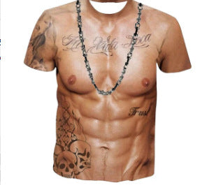 3d Digital Printing Short Sleeve Comfortable T-shirt For Men