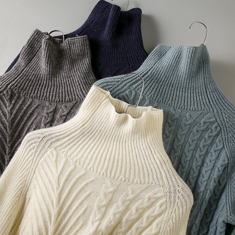 Men's Knitwear Trendy Solid Color Turtleneck Sweater