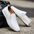 Spring And Autumn Men's Casual Cowhide Flat Sneakers
