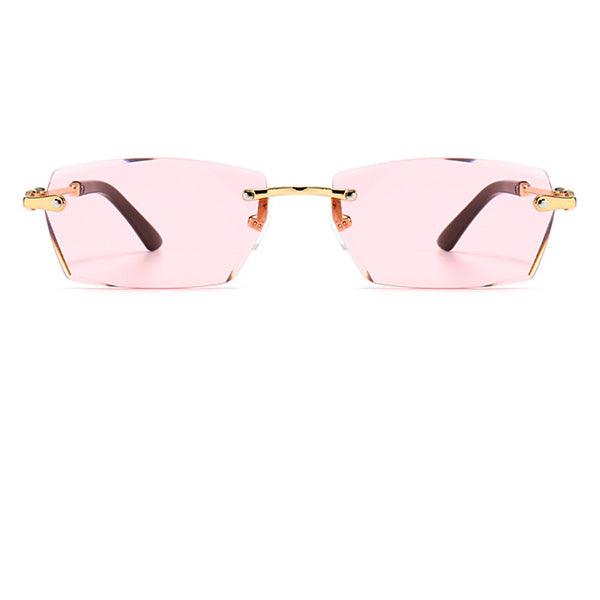 Frameless Trim Sunglasses Personality Jelly Color