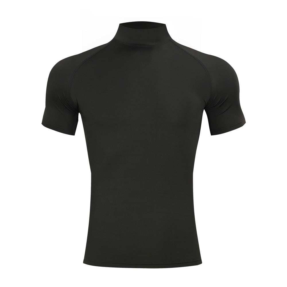 Men's Turtleneck Fitness Exercise Running T-shirt Top
