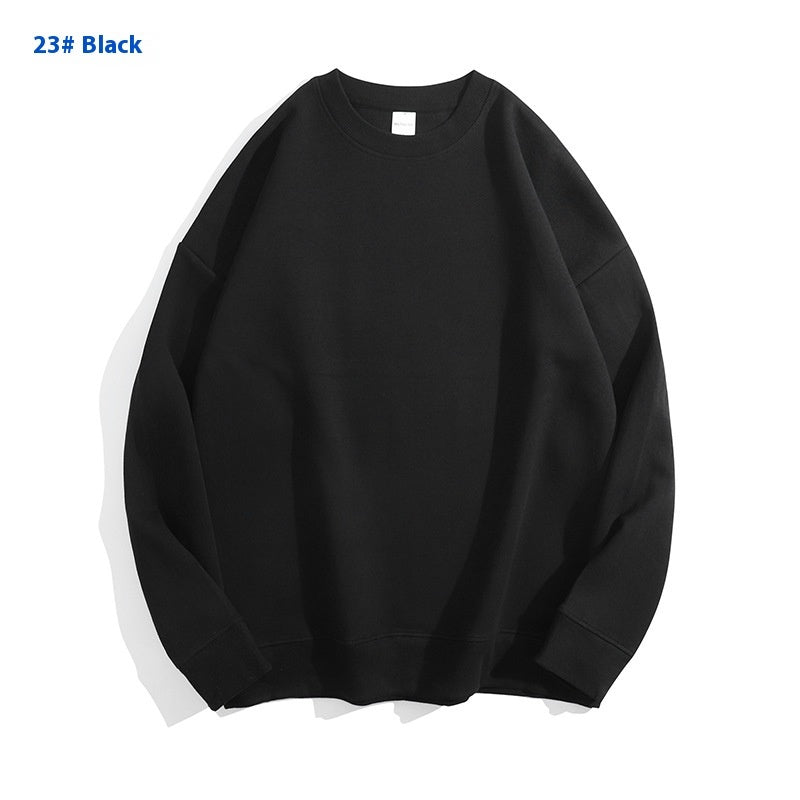 Cotton Solid Color Round Neck Off Shoulder Sweater