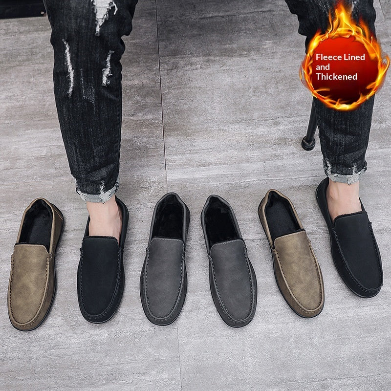 Men's Casual Slip-on Shoes With Soft Soles And Soft Uppers