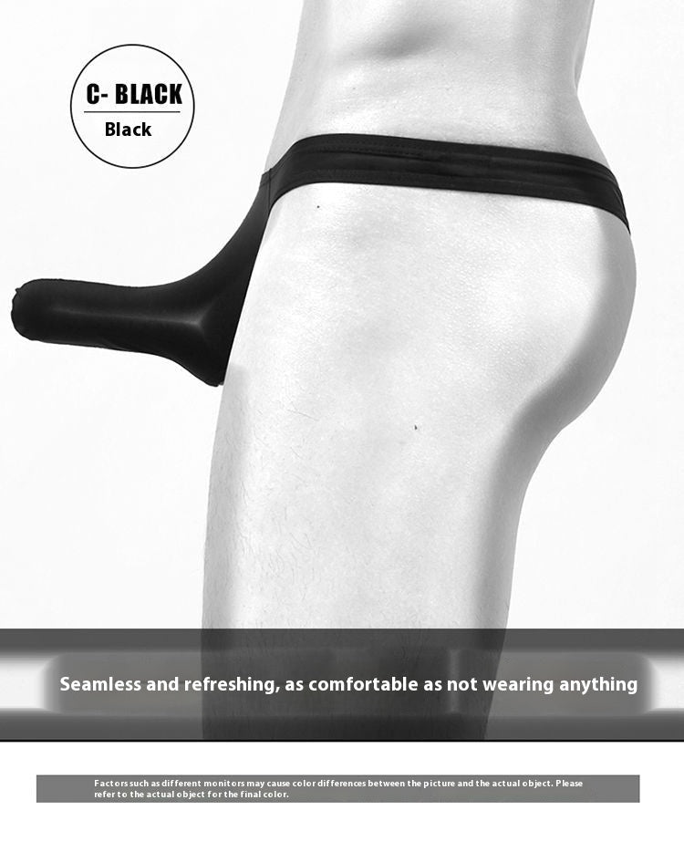 Men's Thong Elephant Nose Low Waist Breathable T-back Shorts Underwear