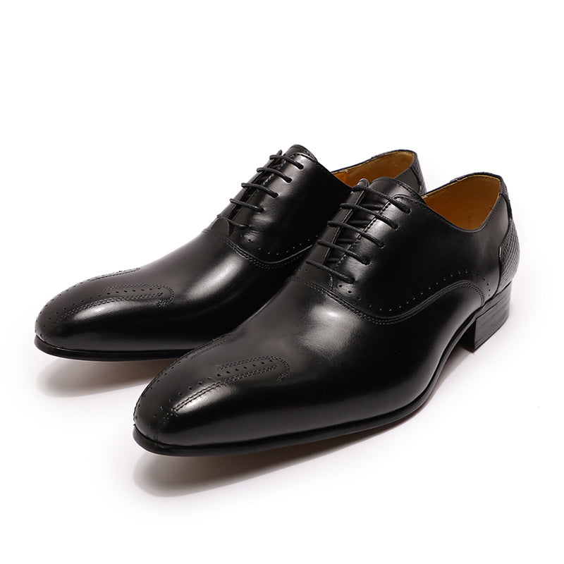 Business Leather Leather Lace Up Office Official Wedding Shoes