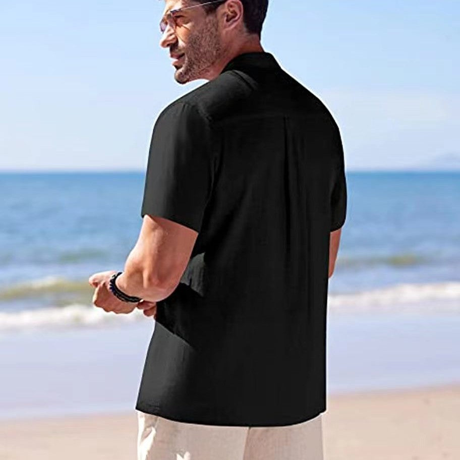 Men's Short-sleeved Casual Shirt Top