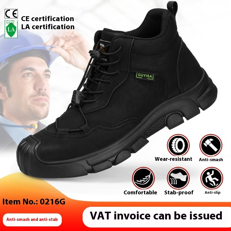 Steel Toe Shoes With Soft Soles Anti-smash And Anti-puncture